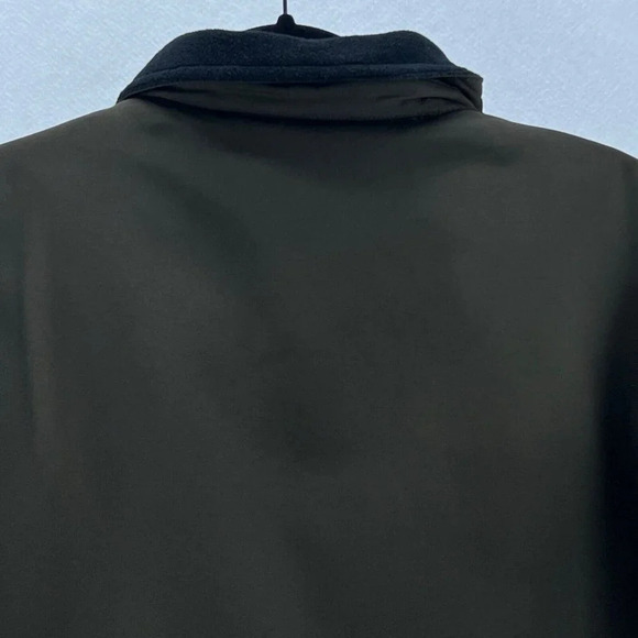 Dockers Soft Shell Jacket Mens Size M Full Zip Snap Fleece Lined Khaki Green - Picture 6 of 11